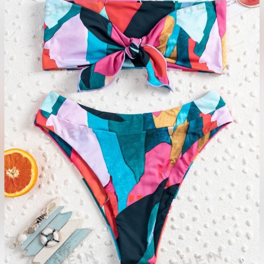 Two piece high waisted bikini